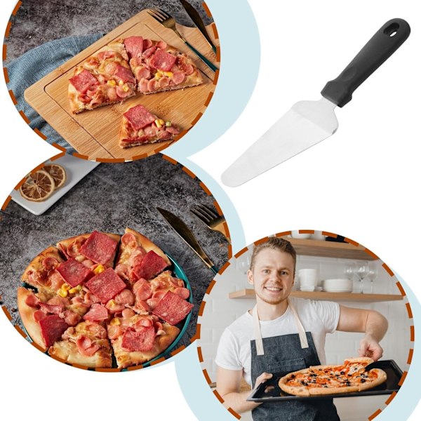 Pizzaspade - Vändbar pizzaspade - Pizzaspade i rostfritt stål - Ugntillbehör för kakor, pizzor,