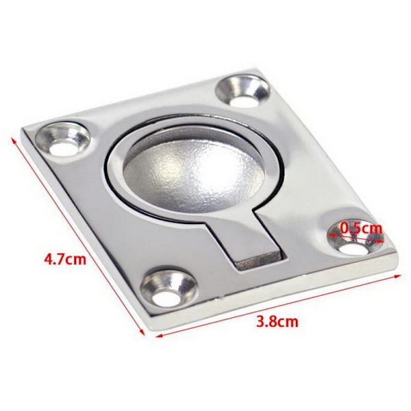 Felle Ring Pull Håndtak Luke Locker Skap Skjult Håndtak 48 x 38mm - St