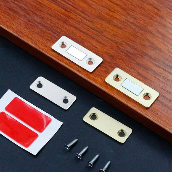 Skapdørmagnet 4 stk. Magnetisk lås Veldig tynn magnetisk påklistret lås