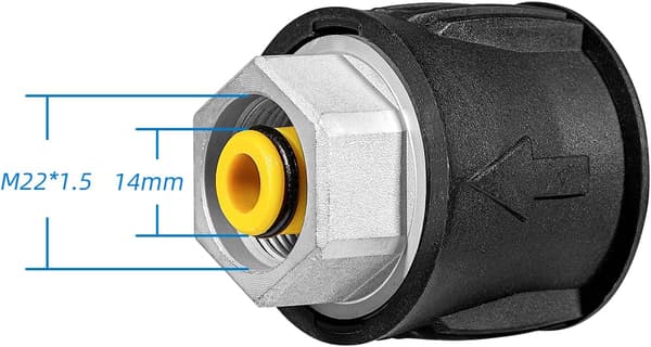 Högtryckstvätt Snabbkoppling M22 14MM Slangadapter Koppling fo