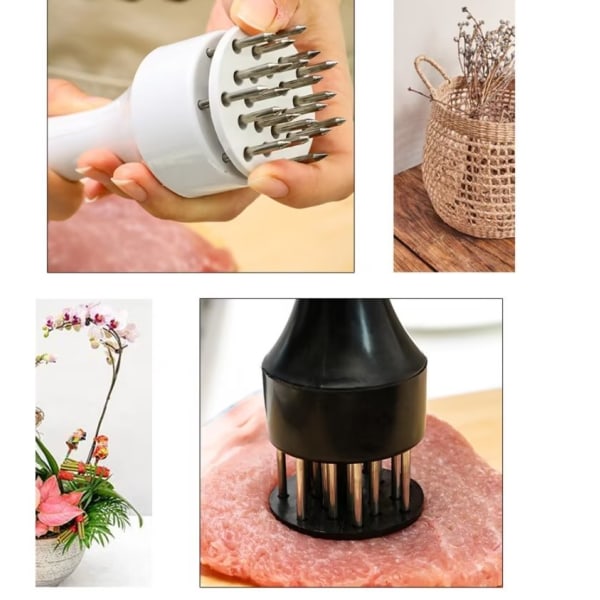 Meat Tenderizer Tool Rustfrit stål nål Ultra Sharp 21 blade mør