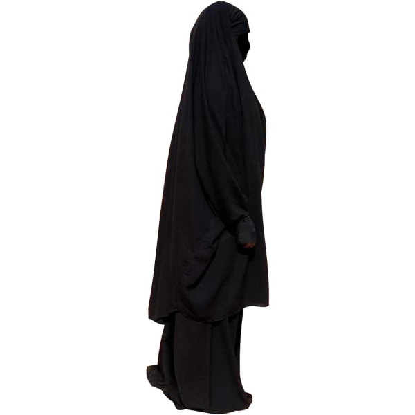 Beskjeden kjole for muslimske damer lang kaki og skjørt for å be og gå O