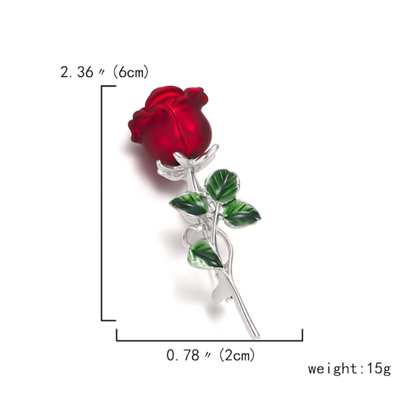 Ros Brosch Retro Blomstersjalar Sjal Klämma för Kvinnor Bröllop Par