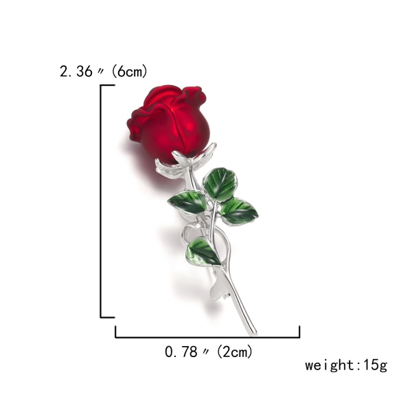 Rose Brosch Retro Flower Scarves Sjal Clip för kvinnor Bröllop Par