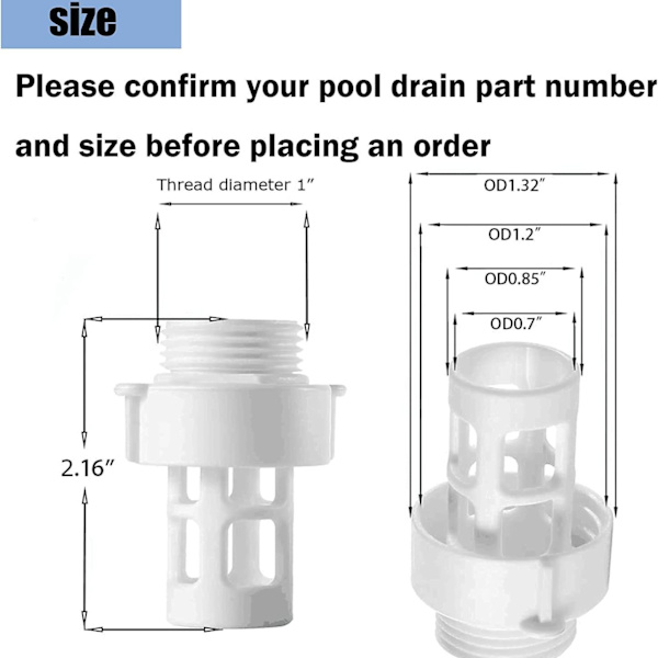 2 st Intex cirkulära pool slangadapter
