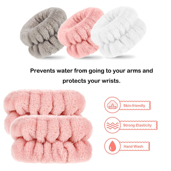 Håndledhåndklær for kvinner til ansiktsvask, mikrofiber håndledsspa-vaskhåndklebånd
