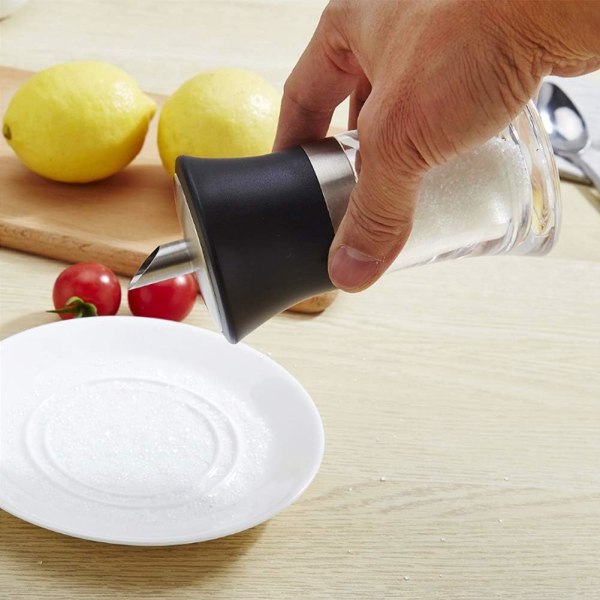 Sockerbehållare, sockerdispenser burkdispenser för kök 100ml rostfritt stål
