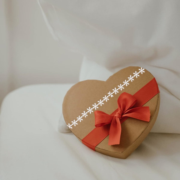 16,4ft Die Cut Snowflake Trim Ribbon Dekorativ DIY Scrapbook Sömnad Hantverk