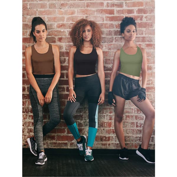 4 stk. Basic Crop Tank Tops - Ermeløs Crop Sport Top til Kvinner L hvit