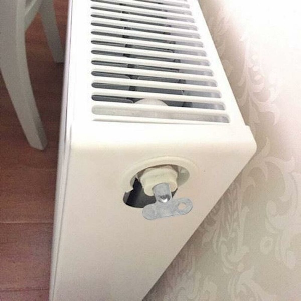 Radiatoravluftningsnyckel, 2 st fyrkantiga öppningsradiatornycklar i zinklegering