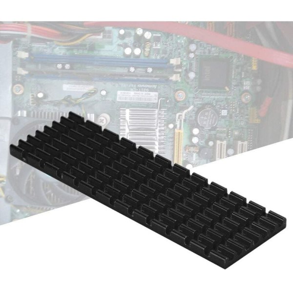 70x22x6mm SSD-køleplade til køleplade i aluminiumlegering, kølefin i aluminiumlegering, PCIE M.2 SSD 2280 (sort) longzim