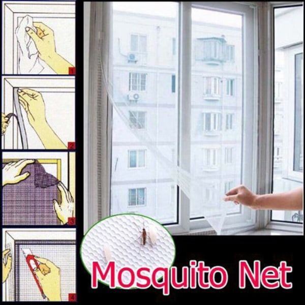 1kpl Valkoinen kotiikkunan mesh , hyönteisten torjunta-aine Mosquito Moth Doo