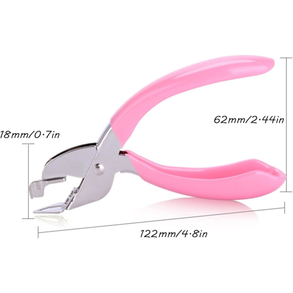 Hæfteklammefjerner, hæfteklammefjerner, sømhejs, hæfteklammefjerner, hæfteklammefjerner, hurtig hæfteklammefjerner til fjernelse (2 stk.: Pink + Blå)