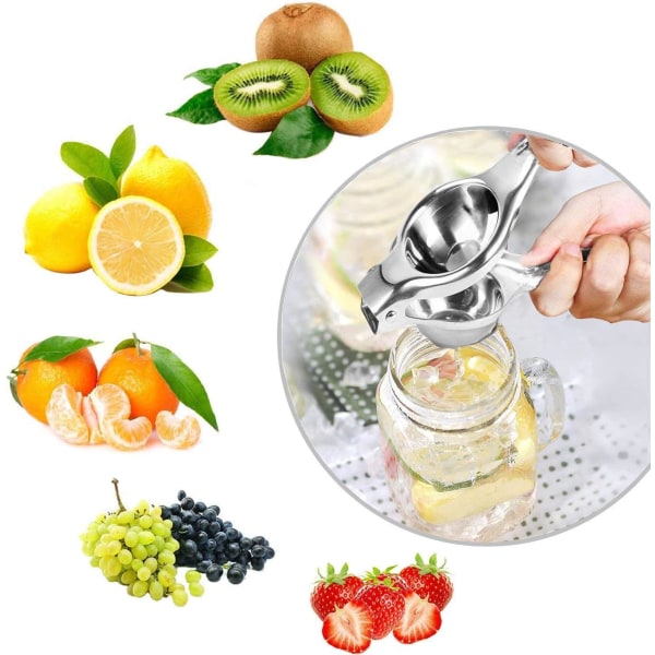 Citronpresser - Manuel Citruspresser Juicer med silikonehåndtag (sort)