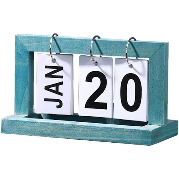 Evighetskalender i trä, evighetskalender, återanvändbar bläddertavla P
