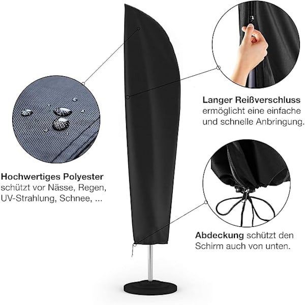 Premium Kvalitet Fritstående Parasol Betræk Mellem 2m og 4m Diameter - Vand