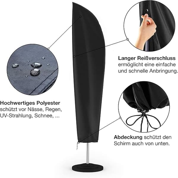 Premium Kvalitet Konsoll Parasol Skydd Mellan 2m och 4m Diameter - Vatten