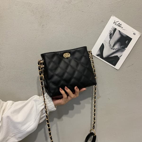 Små Crossbody Tasker kompatible med Dame Håndtasker Mode Læder Letvægts Skuldertaske Sort