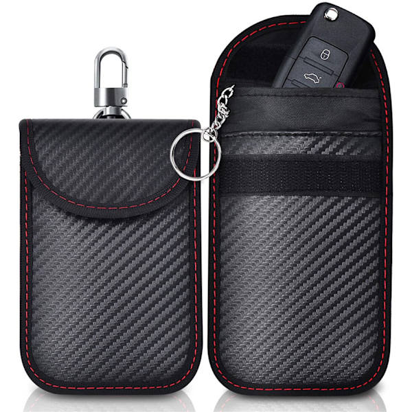 Fjärrkontrollnyckelskyddshylsa (2 stycken) Kolfibermönster