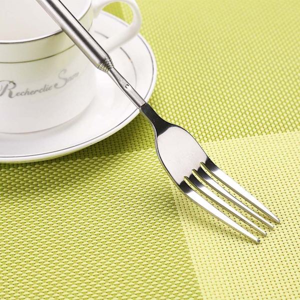 Teleskopgaffel, uttrekkbar gaffel, lang teleskopgaffel, rustfritt