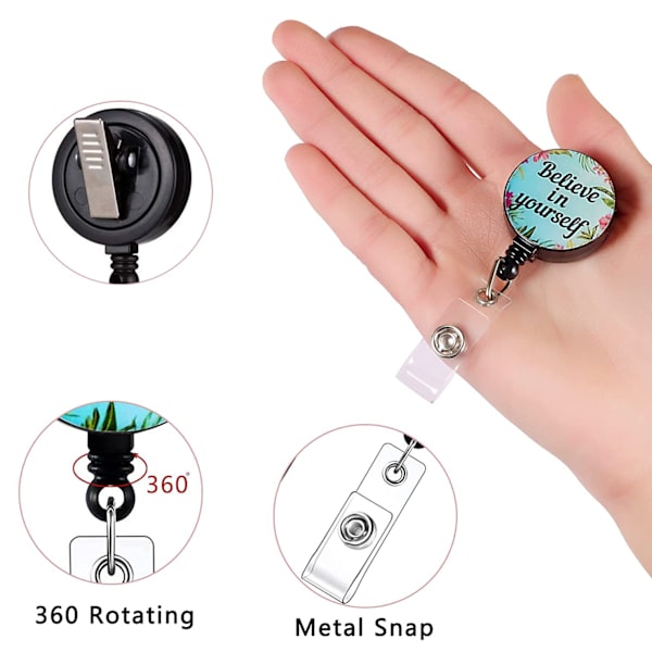 Retractable Badge Holders, Cute Nursing Badge Reel, Badge Clip ID Card Hold