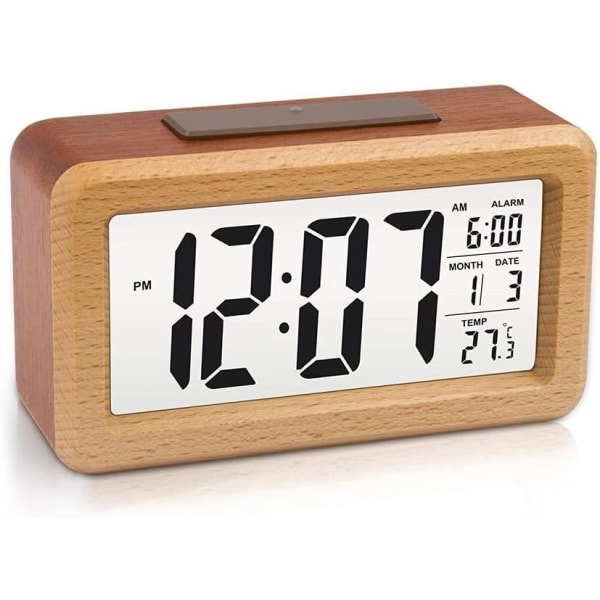 Atomic Desktop Clock Creative Trä Multifunktionell Digital Sile