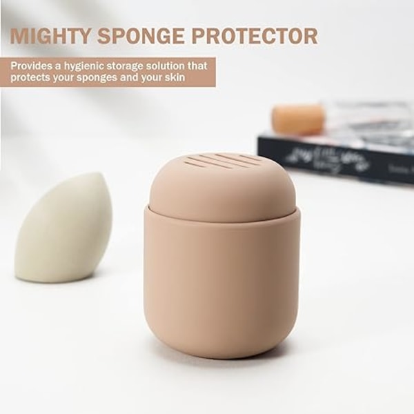 Makeup Sponge Holder, Silicone Beauty Sponge Case, Double-Sided V