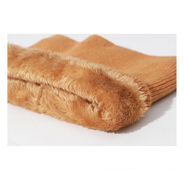 Vinter Dubbel Lager Varm Hals Stickad Fodrad Rund Halsduk, Gul