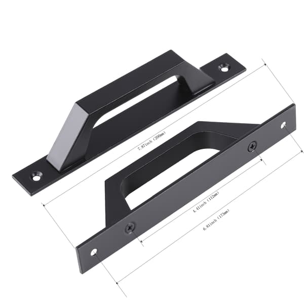 Set med 2 stk låvehåndtak i aluminiumlegering