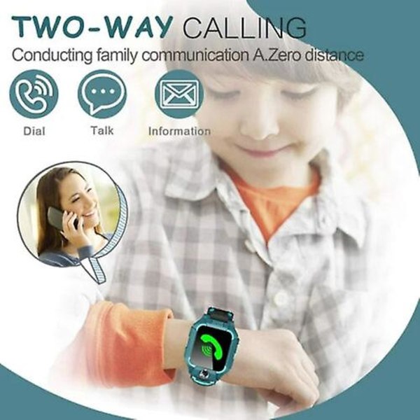 Barn Smart Watch Kamera Gps Sos Ring Telefon Klockor Pojkar Flickor Julklapp