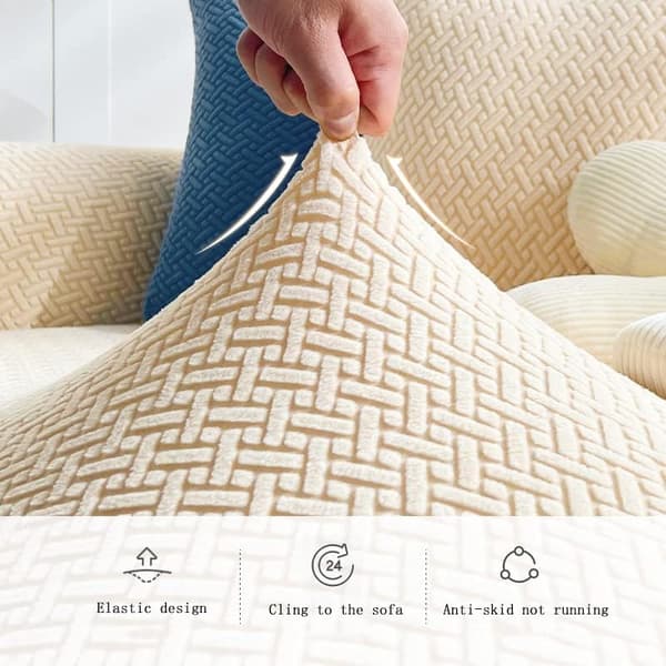Stretchig sofföverdrag Jacquard Design Soffaöverdrag halkfria Universal Soffaöverdrag