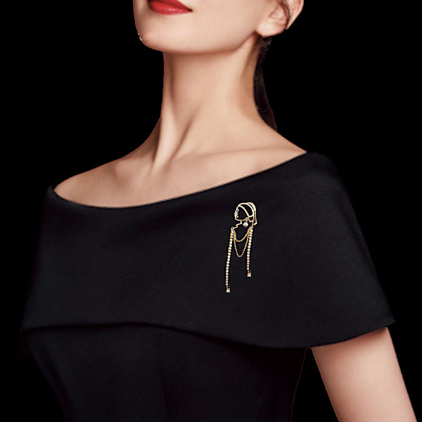 Takki Brossi High End Rintaneula Naisten Pin, Kulta