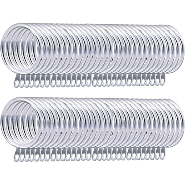 60 kpl verhotangot, verhotangot ja -tangot, 30 mm sisähalkaisija, hopea