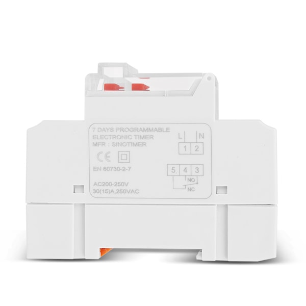 Digitaalinen ajastinkytkin 220V DC 30A LCD-näyttö Viikoittainen elektroninen releaika kytkin Countdown-toiminnolla