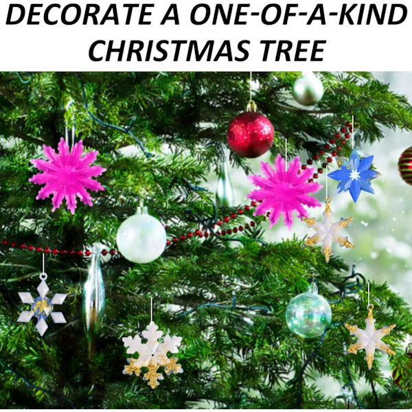 6 st Snowflake Silikonformar, Julsnöflingor, Smycken, Snöflingformar, Kristalldroppformar, Lämpliga för DIY-hantverk