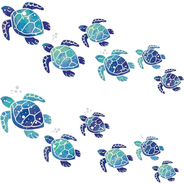 12 st Turtle Wall Stickers Turtle Vinyl Stickers Underwater Ocean Decal