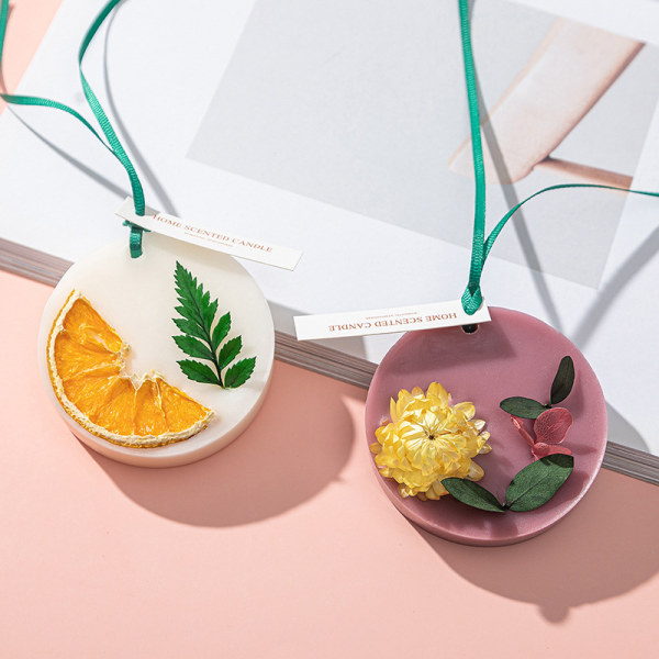 3 stk. Julehjemmeduftpose, duftvoks-tablet med tørrede blomster
