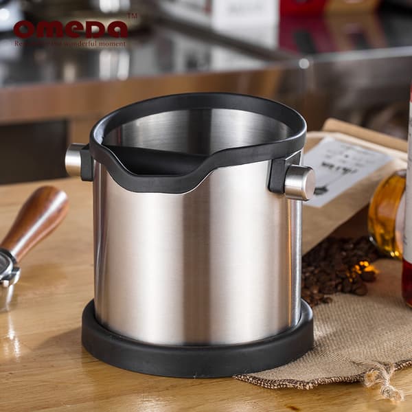 Knock box, rustfritt stål kaffebordbeholder, beholder for oppsamling av kaffegrut