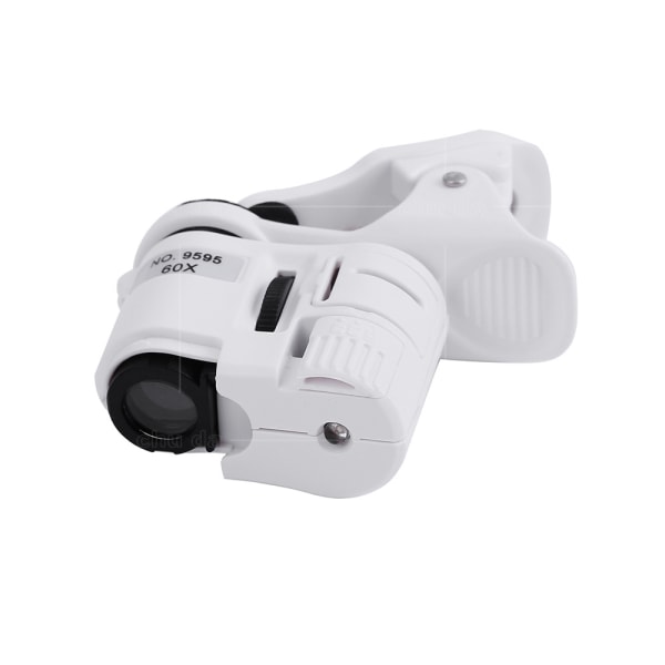 Mobiltelefon Mikroskop Lupp Antikviteter med LED/UV lys 60x kamera