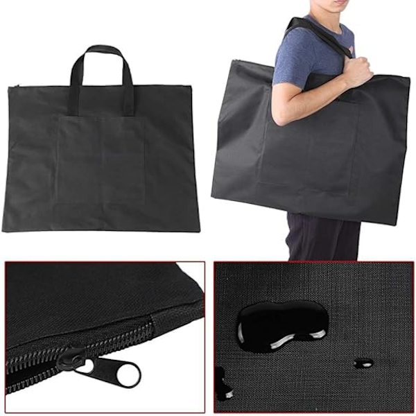 A2 ritplatta förvaringsväska, canvas konstportfölj bärväska konstnärer portföljer väska tote väska för skissning målning resor konstmaterial