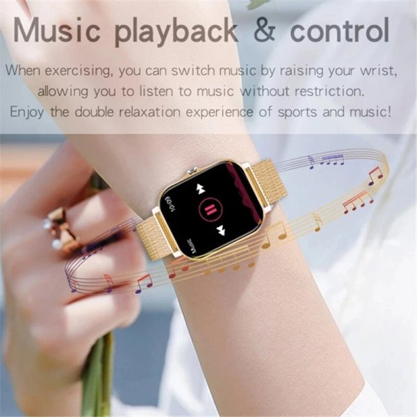 2022 Ny dam Smartwatch Herr 1,69\" Färgskärm Full touch Fitness Tracker