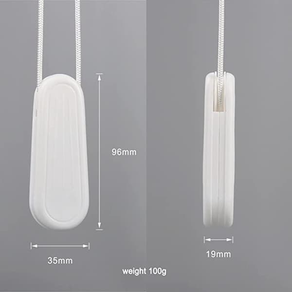 Gardinvikter, 2-pack plastpendlar kompatibla med vertikala persienner och gardiner - Vit
