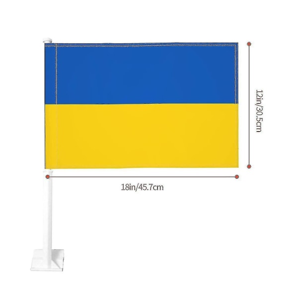 Ukraina bilflaggor - 12x18 tum polyesterflaggor för bildekoration med UV P