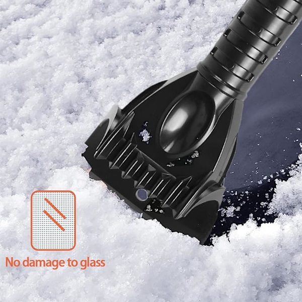 Snøskrape aluminiumsbørste Teleskopstang ren oransje skrape 70 * 20,9 cm