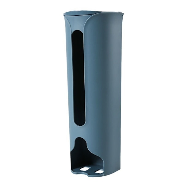 Veggmontert søppelposeholder rullholder søppelposeoppbevaringsdispenser veggmontert plast søppelposeorganisator oppbevaringsorganisator（blå,30,5*9*9cm）