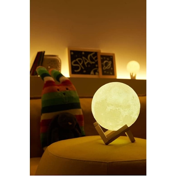 Månelampa, 4,7 tum - 3D-tryckt månlampa - Månlampa - Nattlampor för
