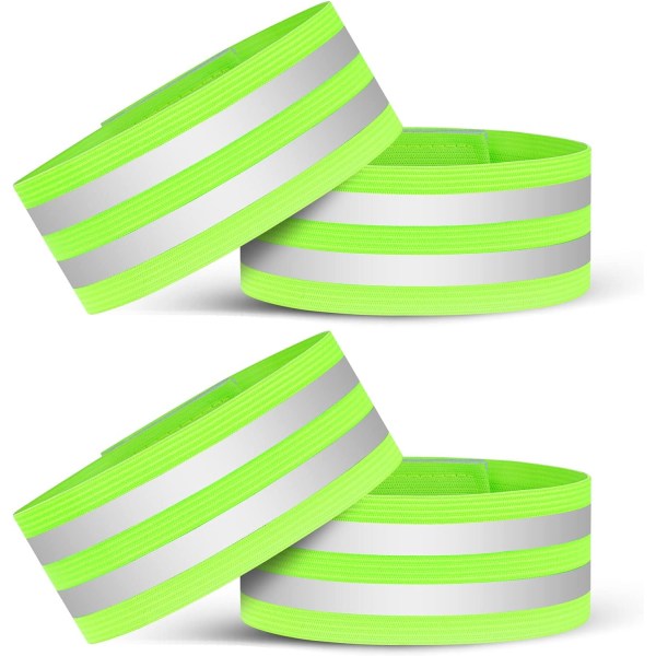 Reflekterande armband, 8 st parallella stavar stark klibbkraft reflekterande armband hög synlighet säkerhetsarmband säkerhetsarmband för de flesta och cykling