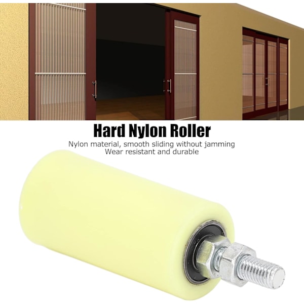 Rulleport Guide Rulle, 14cm Skydedørs Guide Rulle, M12 Nylon Heavy Duty Rulleport Guide Beslag, Skydedørs Hardware