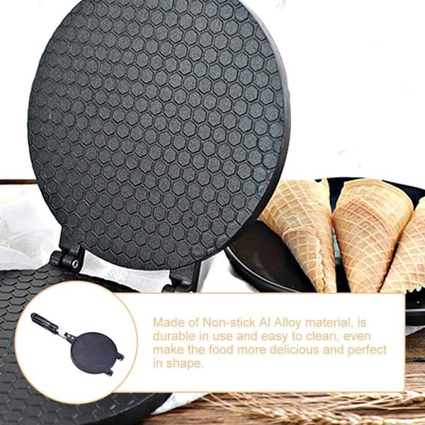 Aluminiumlegering Våffelform Non-Stick Våffelkaka Ägg Gaffel Maker Roller Form