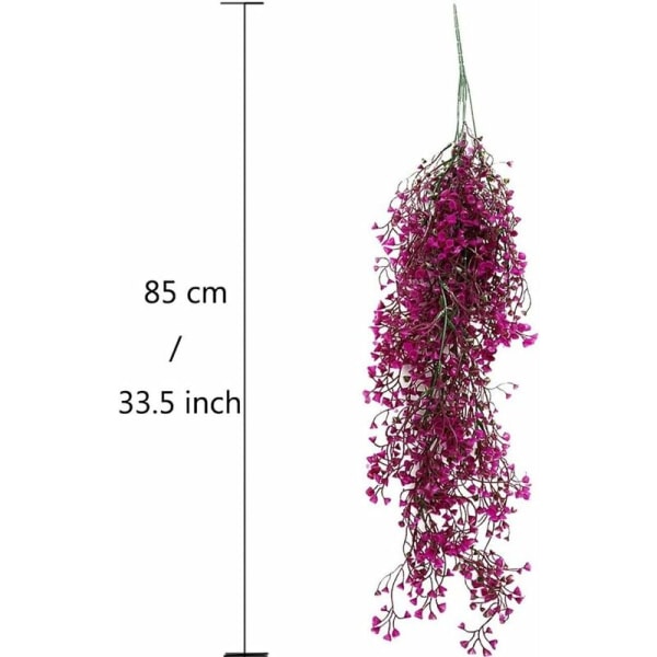 Künstliche Pflanzen zum Aufhängen, Set mit 2 Stück künstlichen Efeublumen,